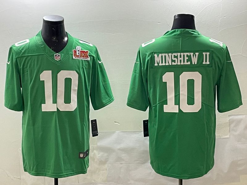 Men Philadelphia Eagles #10 Minshew ii Green Throwback 2025 Nike Vapor Limited NFL Jersey style 2